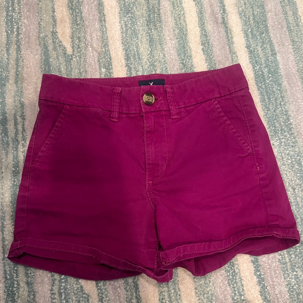 American Eagle Outfitters High Waist Plum Shorts